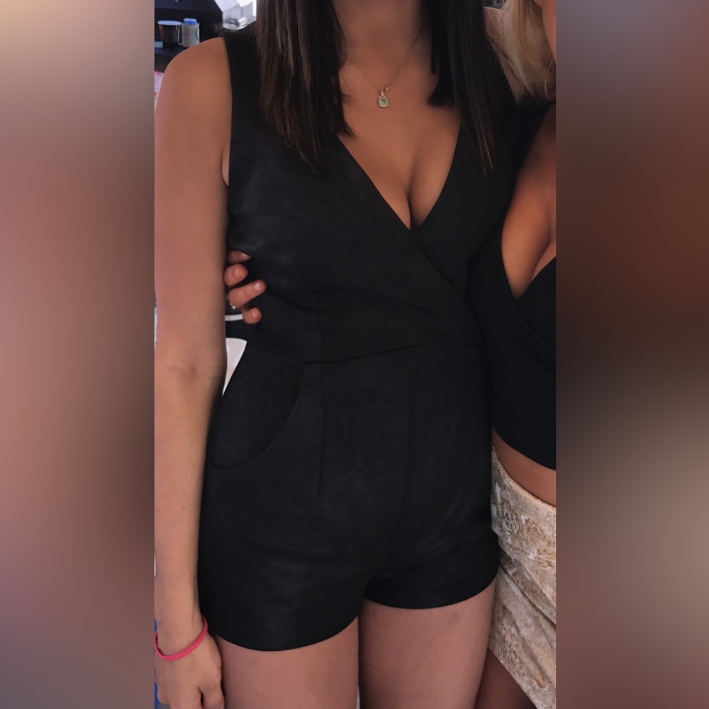 Black Free People Romper